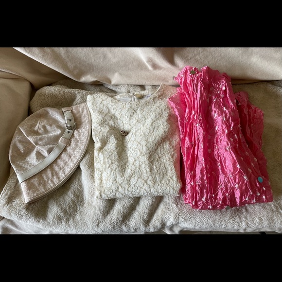 Coach cream color hat with white leather metal buckle belt. Size PS. - Picture 15 of 15